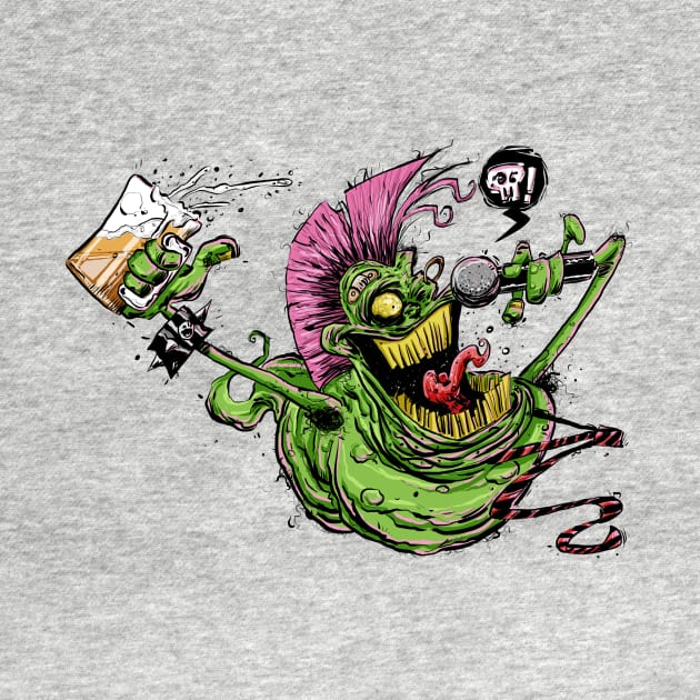 punk slimer by Rickdraws